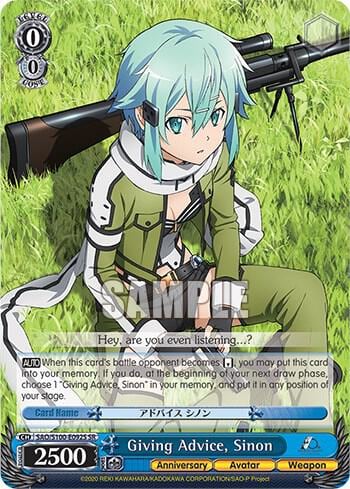 Giving Advice, Sinon (SR), Sword Art Online Animation 10th Anniversary SAO/S100-E092S SR