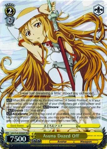 Asuna Dozed Off (RRR), Sword Art Online SAO/S20-E006R RRR