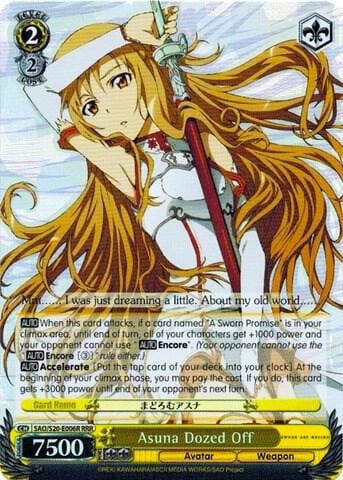 Asuna Dozed Off (RRR), Sword Art Online SAO/S20-E006R RRR