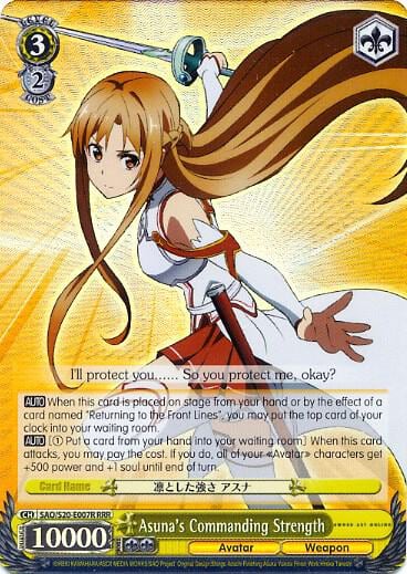 Asuna's Commanding Strength (RRR), Sword Art Online SAO/S20-E007R RRR