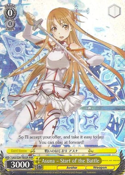 Asuna - Start of the Battle (RRR), Sword Art Online SAO/S20-TE02R RRR