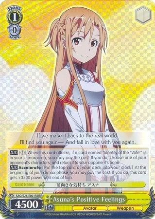 Asuna's Positive Feelings (RRR), Sword Art Online Vol.2 SAO/S26-E001R RRR