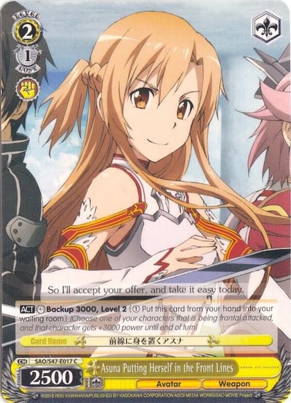 Asuna Putting Herself in the Front Lines, Sword Art Online Re: Edit SAO/S47-E017 C