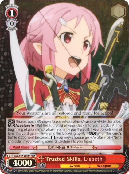 Trusted Skills, Lisbeth (RRR), Sword Art Online Re: Edit SAO/S47-E053R RRR