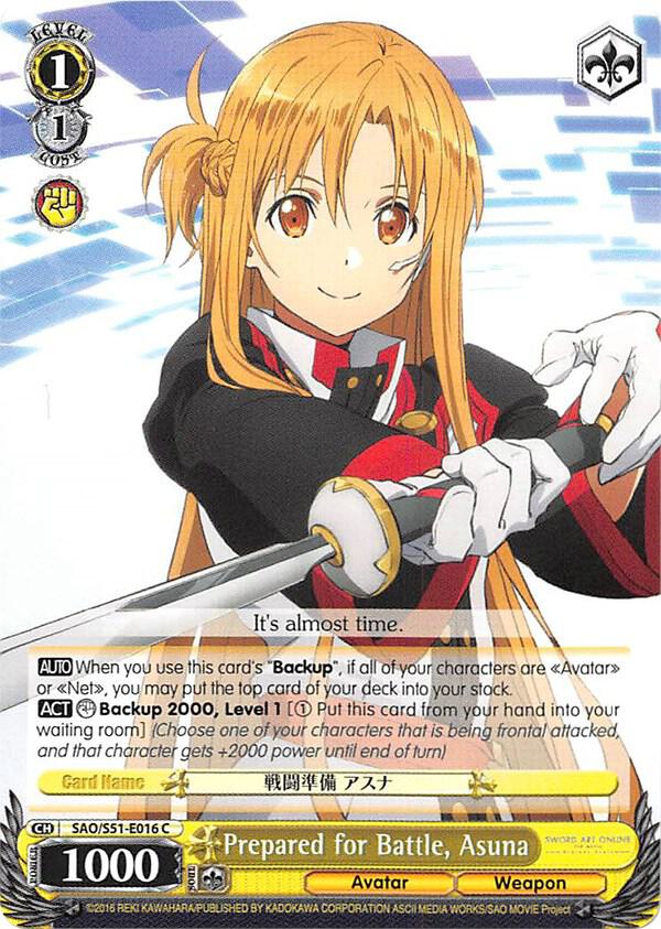 Prepared for Battle, Asuna, Sword Art Online The Movie: -Ordinal Scale- SAO/S51-E016 C