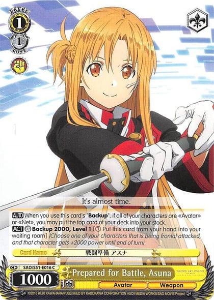 Prepared for Battle, Asuna, Sword Art Online The Movie: -Ordinal Scale- SAO/S51-E016 C