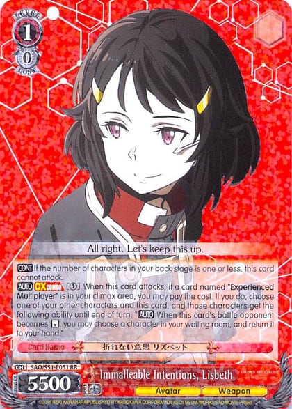 Immalleable Intentions, Lisbeth, Sword Art Online The Movie: -Ordinal Scale- SAO/S51-E051 RR