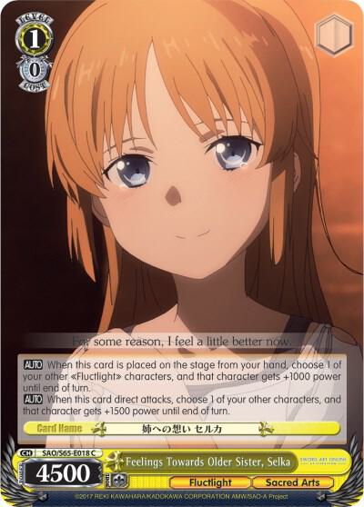 Feelings Towards Older Sister, Selka, Sword Art Online -Alicization- SAO/S65-E018 C