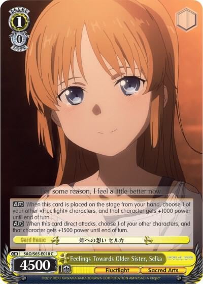 Feelings Towards Older Sister, Selka, Sword Art Online -Alicization- SAO/S65-E018 C