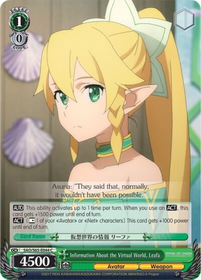 Information About the Virtual World, Leafa, Sword Art Online -Alicization- SAO/S65-E044 C
