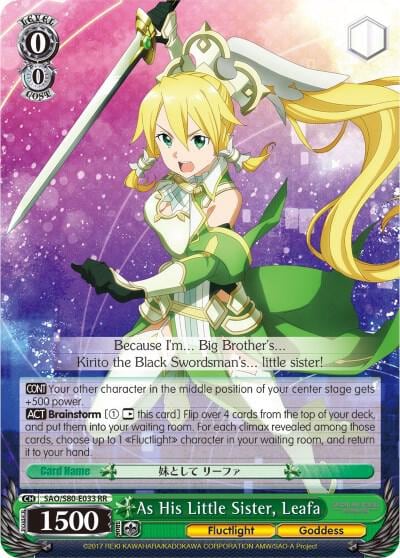As His Little Sister, Leafa, Sword Art Online -Alicization- Vol.2 SAO/S80-E033 RR