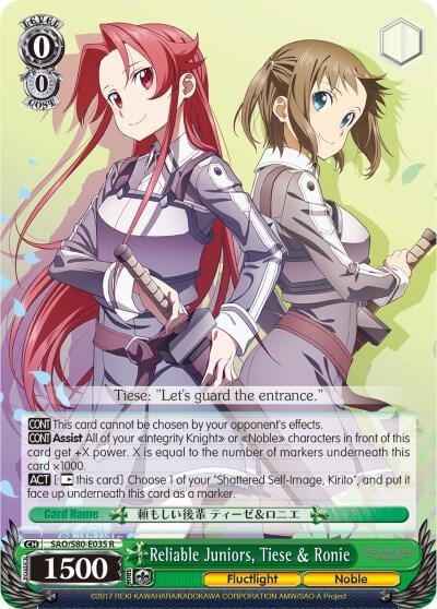 Reliable Juniors, Tiese & Ronie, Sword Art Online -Alicization- Vol.2 SAO/S80-E035 R