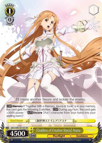 Goddess of Creation Stacia Asuna (SR), Sword Art Online -Alicization- Vol.2 SAO/S80-E010S SR