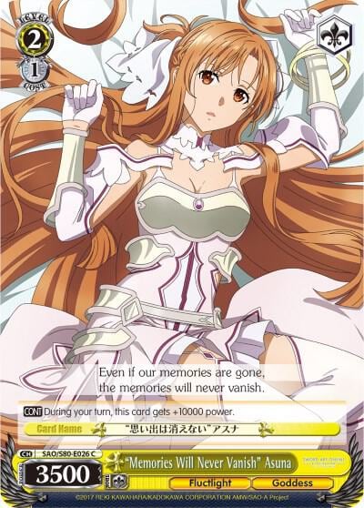 "Memories Will Never Vanish" Asuna, Sword Art Online -Alicization- Vol.2 SAO/S80-E026 C