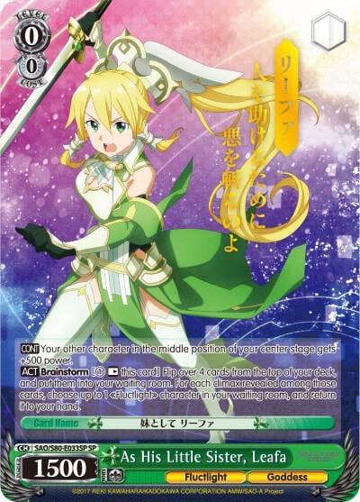As His Little Sister, Leafa (SP), Sword Art Online -Alicization- Vol.2 SAO/S80-E033SP SP