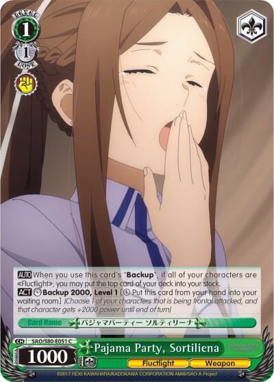 Pajama Party, Sortiliena, Sword Art Online -Alicization- Vol.2 SAO/S80-E051 C