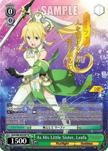 As His Little Sister, Leafa (SP) (Serial Numbered), Sword Art Online -Alicization- Vol.2 SAO/S80-E033SP SP