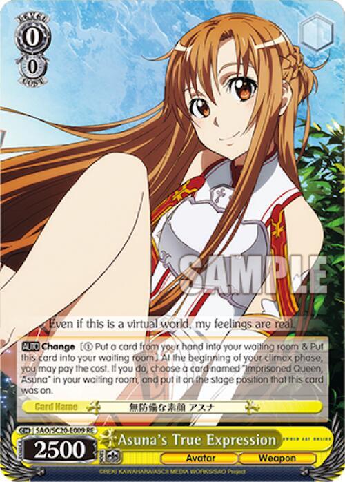 Asuna's True Expression, Sword Art Online Chronicle Set SAO/SC20-E009 RE