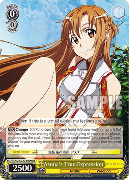 Asuna's True Expression, Sword Art Online Chronicle Set SAO/SC20-E009 RE