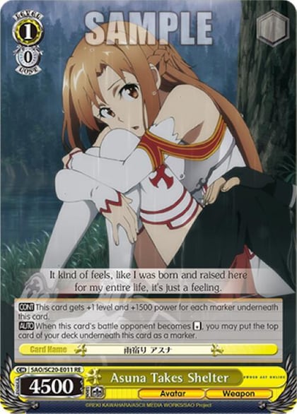 Asuna Takes Shelter, Sword Art Online Chronicle Set SAO/SC20-E011 RE