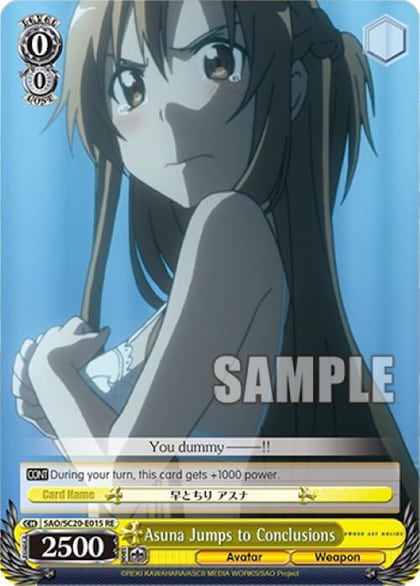 Asuna Jumps to Conclusions, Sword Art Online Chronicle Set SAO/SC20-E015 RE