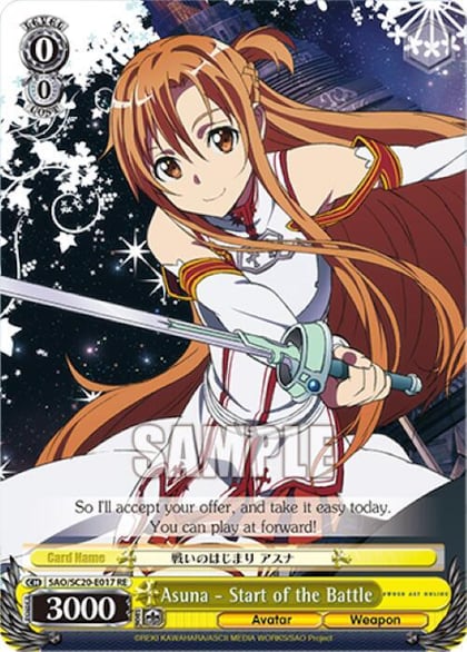 Asuna - Start of the Battle, Sword Art Online Chronicle Set SAO/SC20-E017 RE