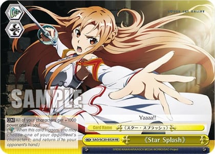 Star Splash, Sword Art Online Chronicle Set SAO/S20-E024 RE