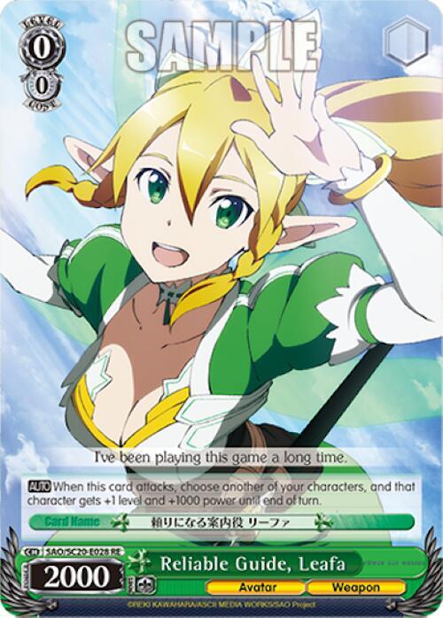 Reliable Guide, Leafa, Sword Art Online Chronicle Set SAO/SC20-E028 RE
