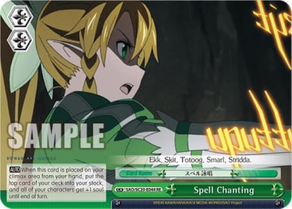 Spell Chanting, Sword Art Online Chronicle Set SAO/S20-E044 RE
