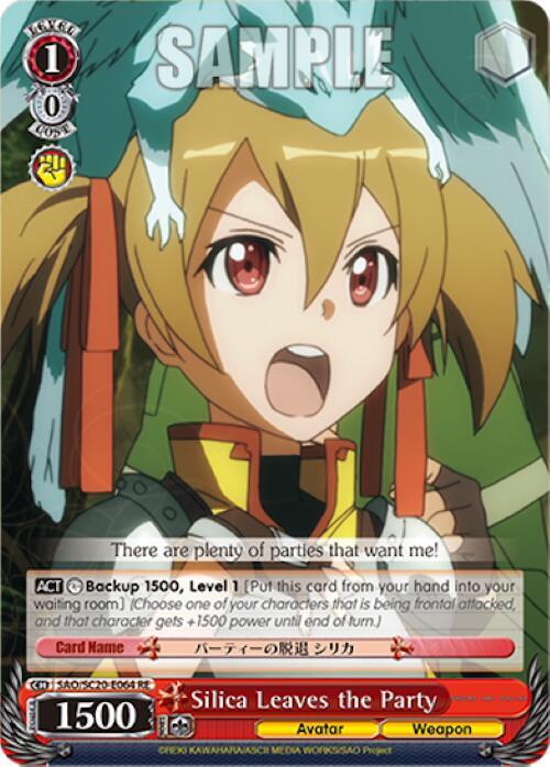 Silica Leaves the Party, Sword Art Online Chronicle Set SAO/SC20-E064 RE
