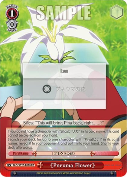 Pneuma Flower, Sword Art Online Chronicle Set SAO/S20-E070 RE