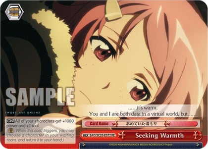Seeking Warmth, Sword Art Online Chronicle Set SAO/S20-E072 RE