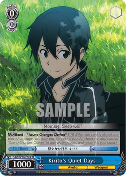 Kirito's Quiet Days, Sword Art Online Chronicle Set SAO/SC20-E089 RE