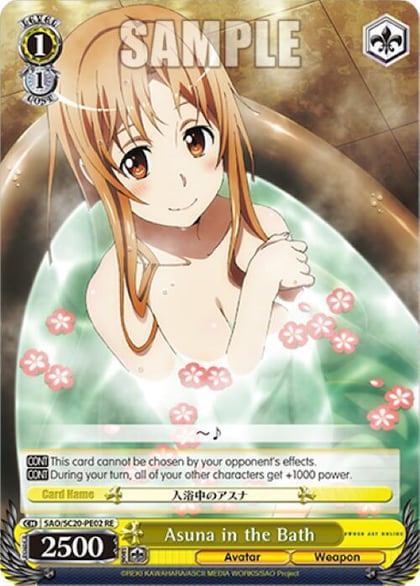 Asuna in the Bath, Sword Art Online Chronicle Set SAO/S20-PE02 RE