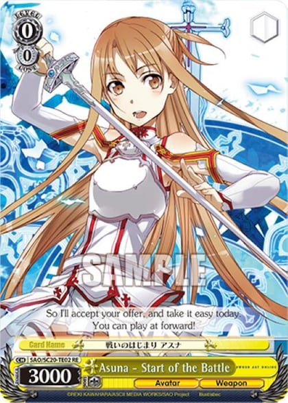 Asuna - Start of the Battle (TD), Sword Art Online Chronicle Set SAO/SC20-TE02 RE