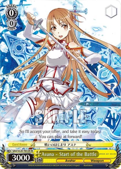 Asuna - Start of the Battle (RRR), Sword Art Online Chronicle Set SAO/S20-TE02R RE
