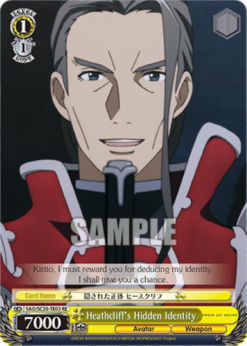Heathcliff's Hidden Identity (TD), Sword Art Online Chronicle Set SAO/S20-TE03 RE