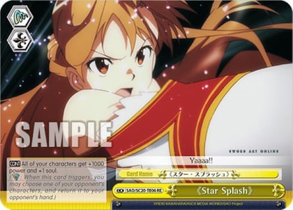 Star Splash (TD), Sword Art Online Chronicle Set SAO/S20-TE06 RE