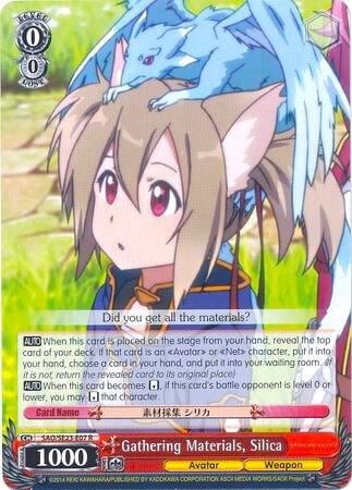 Gathering Materials, Silica, Sword Art Online II SAO/SE23-E07 R