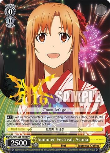 Summer Festival, Asuna, Sword Art Online II Vol.2 SAO/SE26-PE02 PR