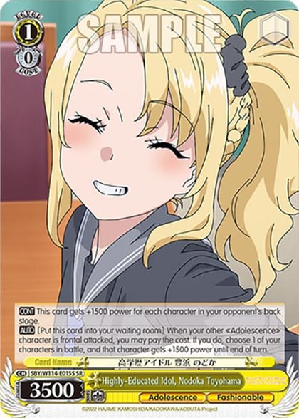 Highly-Educated Idol, Nodoka Toyohama (SR), Rascal Does Not Dream Series SBY/W114-E015S SR