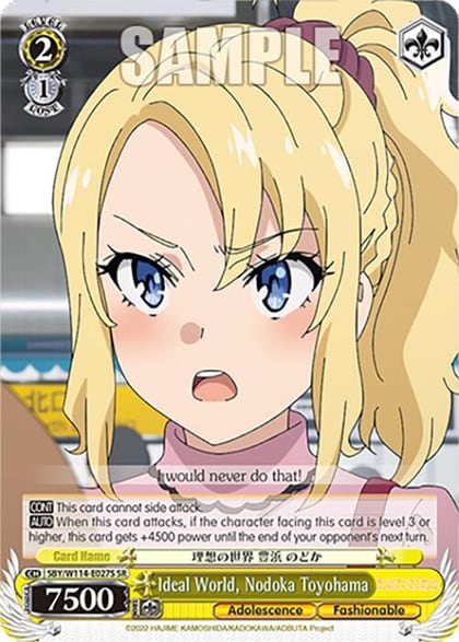 Ideal World, Nodoka Toyohama (SR), Rascal Does Not Dream Series SBY/W114-E027S SR