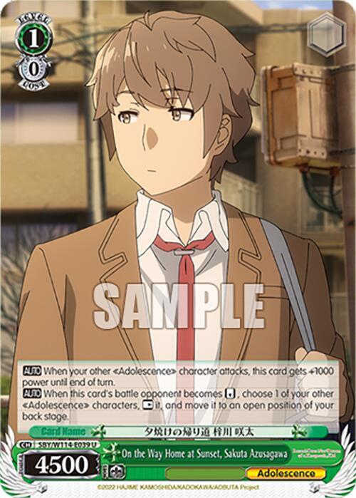 On the Way Home at Sunset, Sakuta Azusagawa, Rascal Does Not Dream Series SBY/W114-E039 U