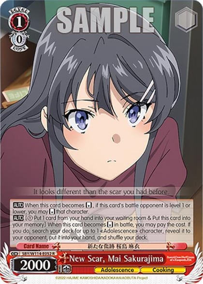 New Scar, Mai Sakurajima, Rascal Does Not Dream Series SBY/W114-E052 R