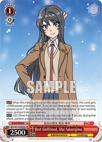Best Girlfriend, Mai Sakurajima (SR), Rascal Does Not Dream Series SBY/W114-E059S SR