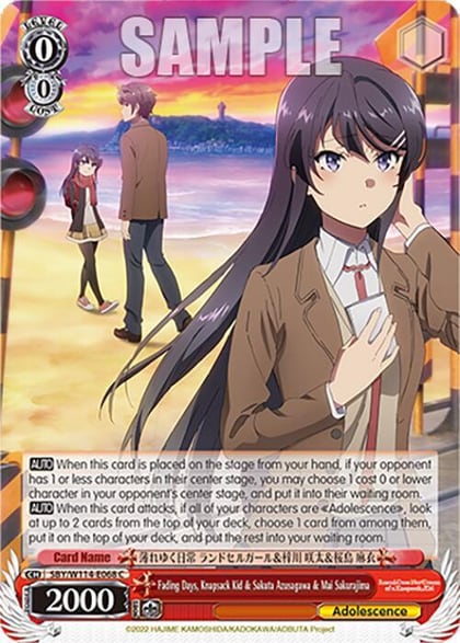 Fading Days, Knapsack Kid & Sakuta Azusagawa & Mai Sakurajima, Rascal Does Not Dream Series SBY/W114-E068 C