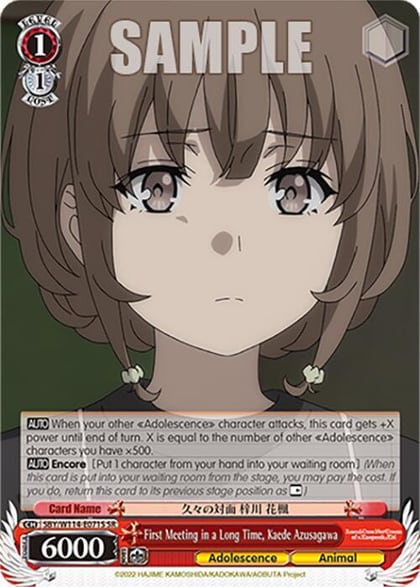 First Meeting in a Long Time, Kaede Azusagawa (SR), Rascal Does Not Dream Series SBY/W114-E071S SR