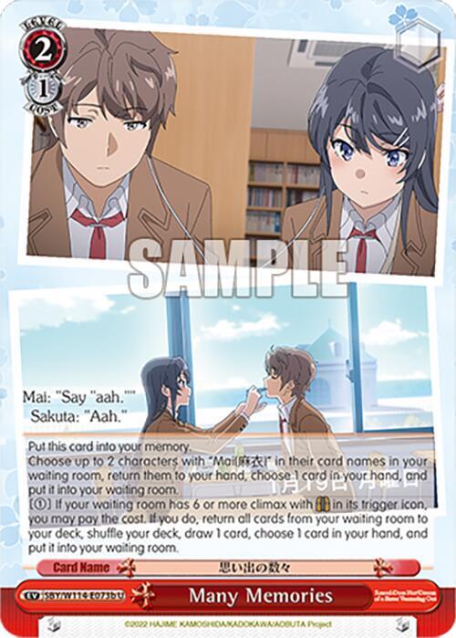 Many Memories (B), Rascal Does Not Dream Series SBY/W114-E073b U