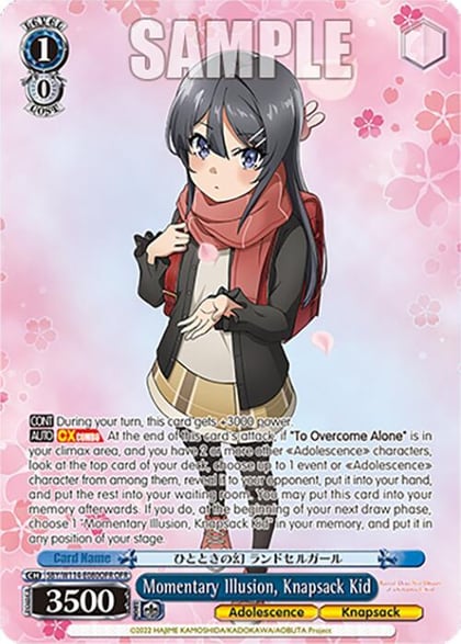 Momentary Illusion, Knapsack Kid (OFR), Rascal Does Not Dream Series SBY/W114-E080OFR OFR