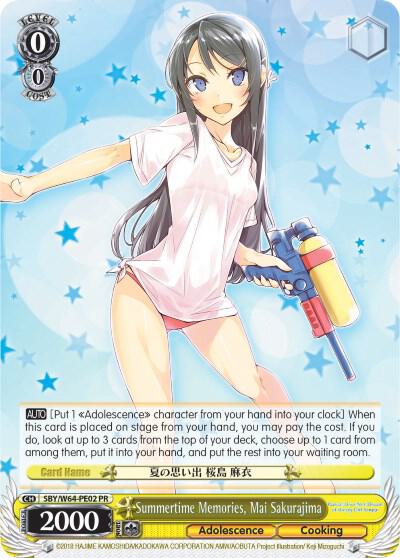 Summertime Memories, Mai Sakurajima, Rascal Does Not Dream of Bunny Girl Senpai SBY/W64-PE02 PR